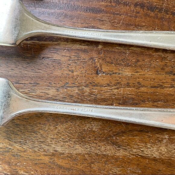 Antique 1921 Oneida Community Plate Grosvenor Grille Forks Set of 6 No Monogram - Picture 10 of 11